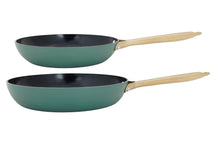 Cookinglife Bratpfannenset Style Grün Ø 24 und 28 cm – geeignet für alle Wärmequellen – keramische Antihaftbeschichtung