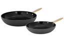 Cookinglife Bratpfannenset Style Schwarz Ø 24 und 28 cm – geeignet für alle Wärmequellen – keramische Antihaftbeschichtung