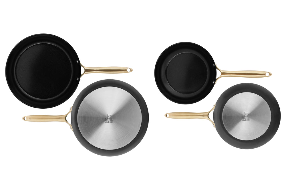 Cookinglife Bratpfannenset Style Schwarz Ø 24 und 28 cm – geeignet für alle Wärmequellen – keramische Antihaftbeschichtung