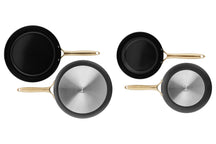Cookinglife Bratpfannenset Style Schwarz Ø 24 und 28 cm – geeignet für alle Wärmequellen – keramische Antihaftbeschichtung