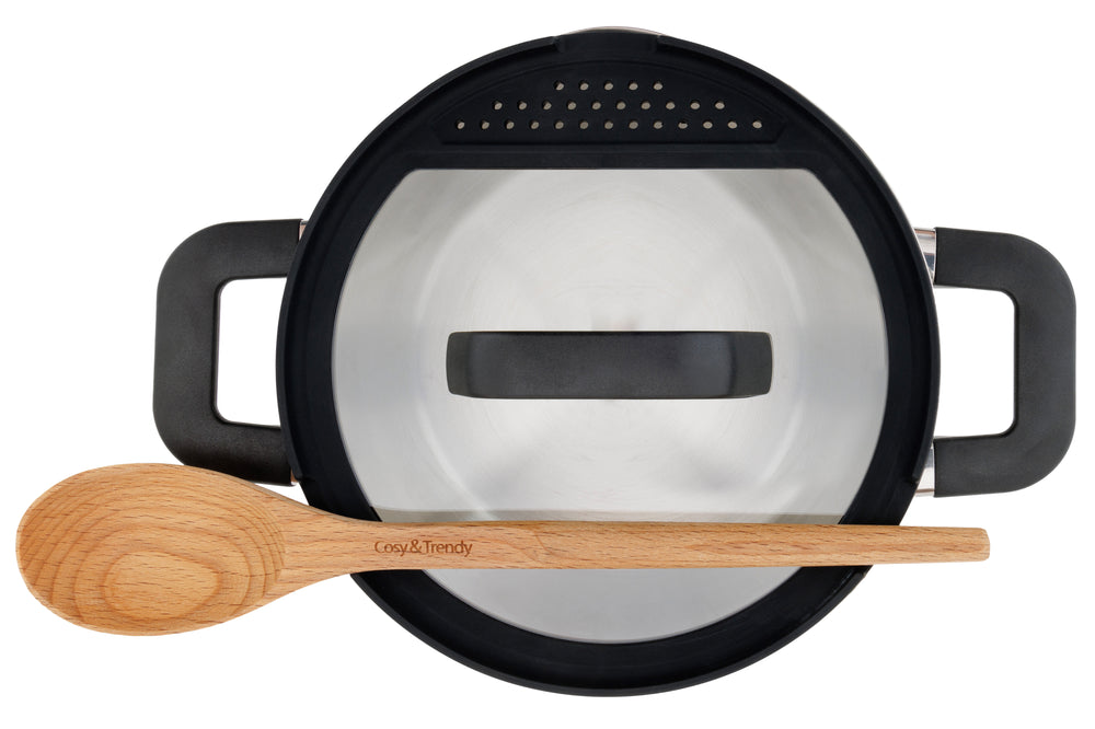 Cookinglife Topfset Stay Cool - RVS - Kookpan Ø 16, 20, 24 cm & Steelpan Ø 16 cm + Deksels - 7 delig