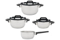 Cookinglife Topfset Stay Cool - RVS - Kookpan Ø 16, 20, 24 cm & Steelpan Ø 16 cm + Deksels - 7 delig