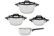 Cookinglife Topfset Stay Cool - RVS - Kookpan Ø 16, 20, 24 cm & Steelpan Ø 16 cm + Deksels - 7 delig
