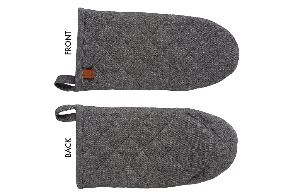 Cosy & Trendy Ofenhandschuh Stoff Schwarz Chambray