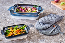 Cosy & Trendy Ofenhandschuh Stoff Schwarz Chambray