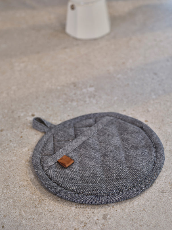 Cosy & Trendy Topflappen Stoff Schwarz Chambray