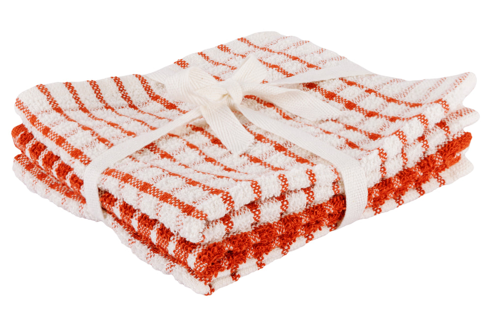Cosy & Trendy Spültuch Stoff Rost 30 x 30 cm - 3-teilig