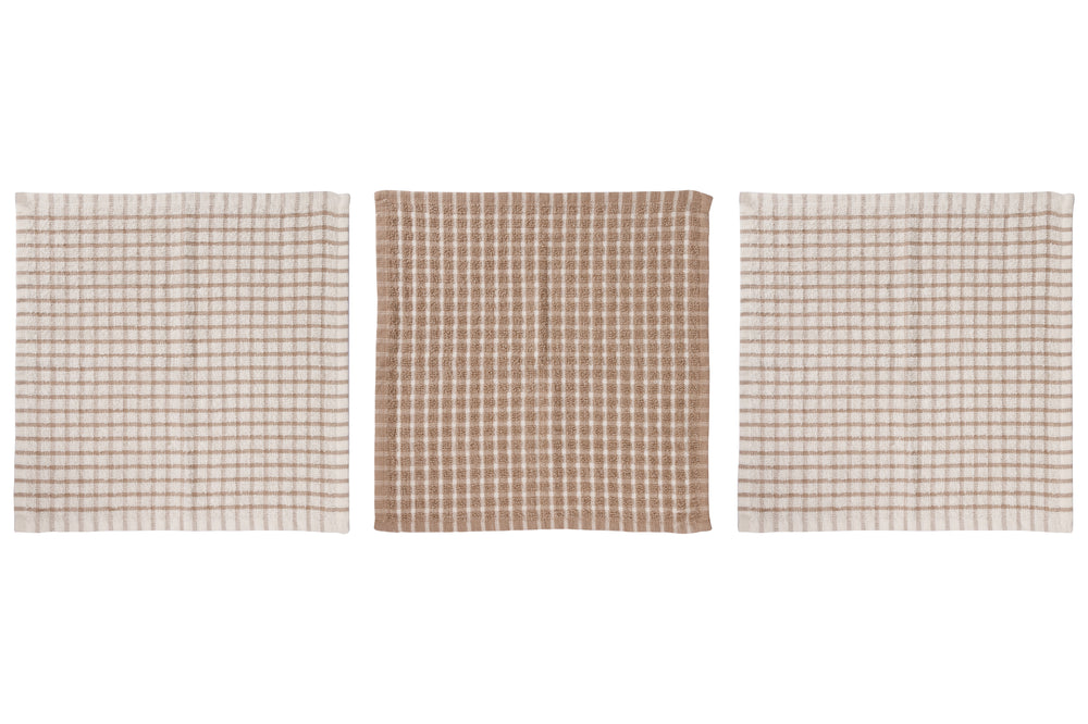 Cosy & Trendy Spültuch Stoff Sand 30 x 30 cm - 3-teilig