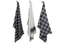 Cosy & Trendy Geschirrtücher Stoff Schwarz Chambray 50 x 70 cm - 3-teilig