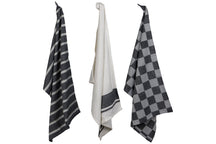 Cosy & Trendy Geschirrtücher Stoff Schwarz Chambray 50 x 70 cm - 3-teilig