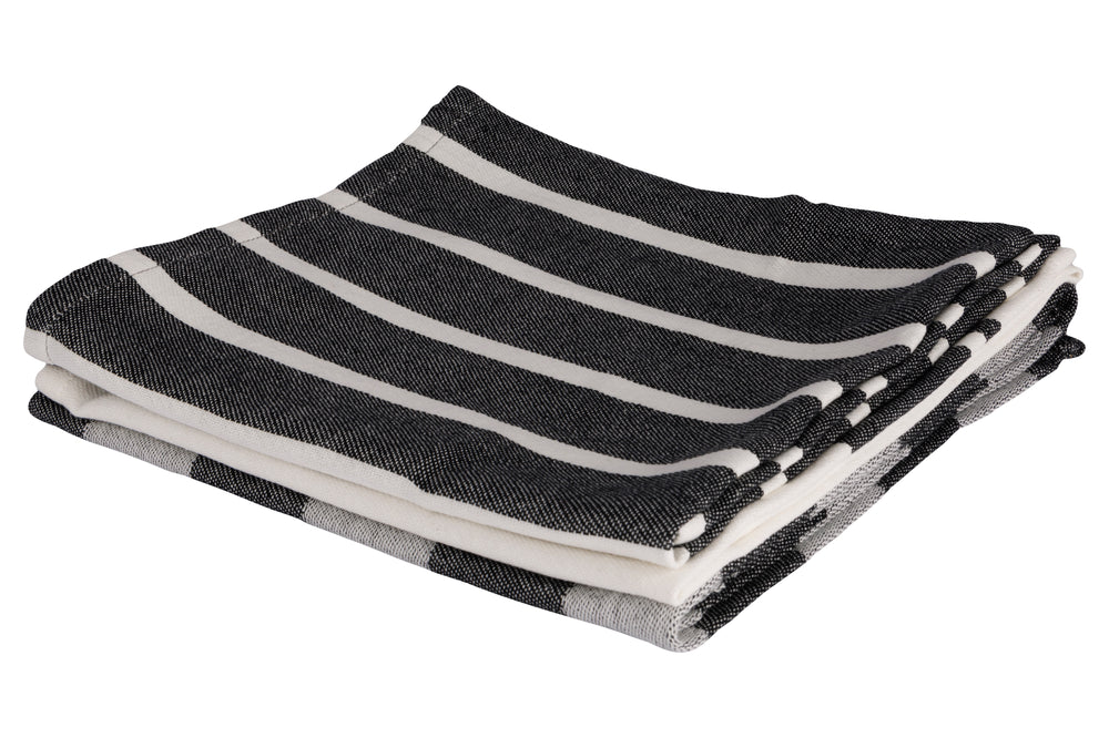 Cosy & Trendy Geschirrtücher Stoff Schwarz Chambray 50 x 70 cm - 3-teilig