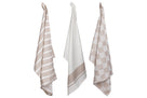 Cosy & Trendy Geschirrtücher Stoff Sand 50 x 70 cm - 3-teilig