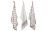 Cosy & Trendy Geschirrtücher Stoff Sand 50 x 70 cm - 3-teilig