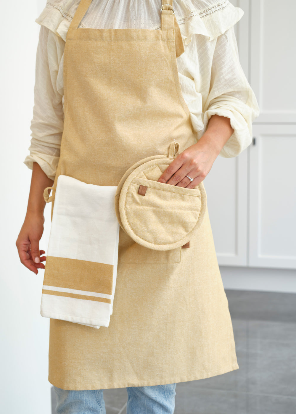 Cosy & Trendy Küchenschürze Stoff Amber Gold