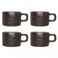 Cosy & Trendy Kaffeetassen Laguna Blau Grau 230 ml - 4 Stück