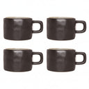 Cosy & Trendy Kaffeetassen Laguna Blau Grau 230 ml - 4 Stück
