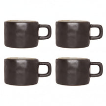 Cosy & Trendy Kaffeetassen Laguna Blau Grau 230 ml - 4 Stück