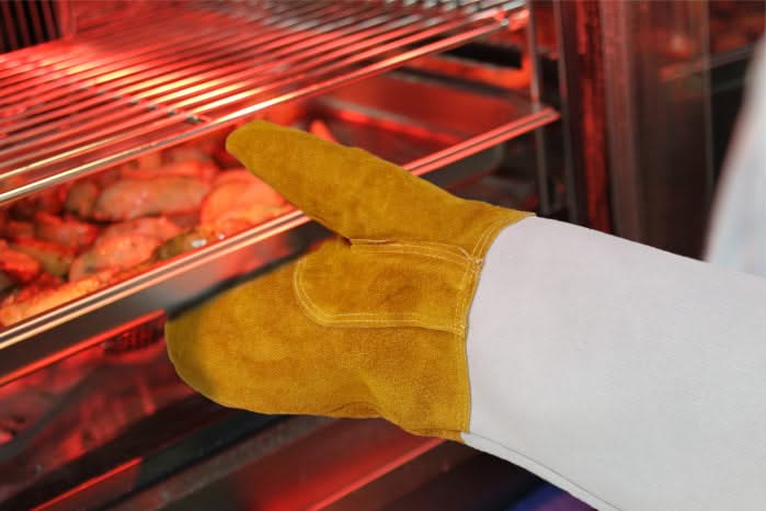 Hendi Ofenhandschuhe Leder 46 cm - 2 Stücke