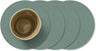 LIND DNA Untersetzer Nupo - Leder - Pastellgrün - ø 10 cm - 4 Stück