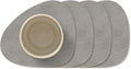 LIND DNA Untersetzer Hippo - Leder - Anthrazitgrau - 13 x 11 cm - 4 Stück