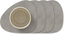 LIND DNA Untersetzer Hippo - Leder - Anthrazitgrau - 13 x 11 cm - 4 Stück