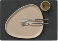 LIND DNA Tischsets Nupo - Leder - Schwarz - 45 x 35 cm - 2 Stück