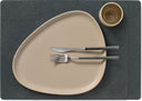 LIND DNA Tischsets Hippo - Leder - Schwarz Anthrazit - 45 x 35 cm - 2 Stück