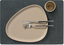 LIND DNA Tischsets Hippo - Leder - Schwarz Anthrazit - 45 x 35 cm - 2 Stück