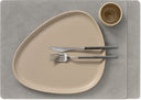 LIND DNA Tischsets Hippo - Leder - Anthrazitgrau - 45 x 35 cm - 2 Stück