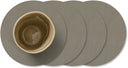 LIND DNA Untersetzer Nupo - Leder - Flint Grau - ø 10 cm - 4 Stück