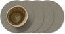 LIND DNA Untersetzer Nupo - Leder - Flint Grau - ø 10 cm - 4 Stück