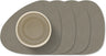 LIND DNA Untersetzer Nupo - Leder - Flintgrau - 13 x 11 cm - 4 Stück