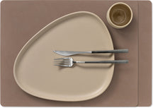 LIND DNA Tischsets Nupo - Leder - Trüffel - 45 x 35 cm - 2 Stück