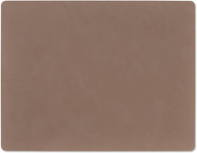 LIND DNA Tischsets Nupo - Leder - Trüffel - 45 x 35 cm - 2 Stück
