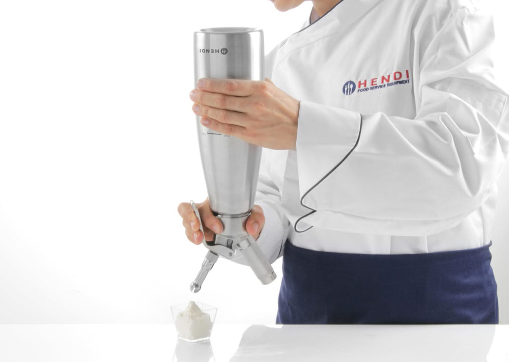 Hendi Sahnespender RVS 1 Liter + Sahnepatronen 10 Stück
