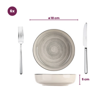 Cosy & Trendy Tiefe Teller Baltic Grey ø 18 cm - 6 Stück