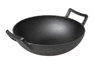 Blackwell Wokpfanne Gusseisen Ø 32 cm / 3.3 Liter – ohne Antihaftbeschichtung – geeignet für alle Wärmequellen