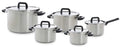 BK Pfannenset Flow Cool 5-teilig - Edelstahl - Kochtöpfe ø 16, 18, 20, 24 cm & Stieltopf ø 16 cm