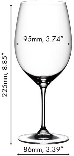 Riedel Rotweingläser Vinum - Cabernet / Merlot - 650 ml - Zahle 6, bekomme 8