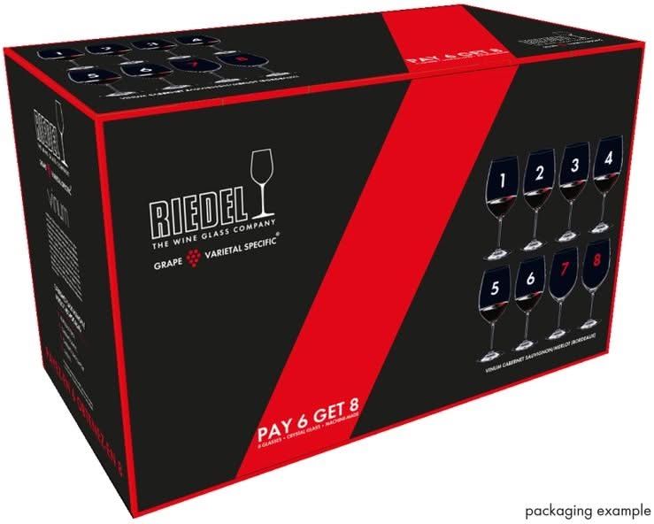 Riedel Rotweingläser Vinum - Cabernet / Merlot - 650 ml - Zahle 6, bekomme 8