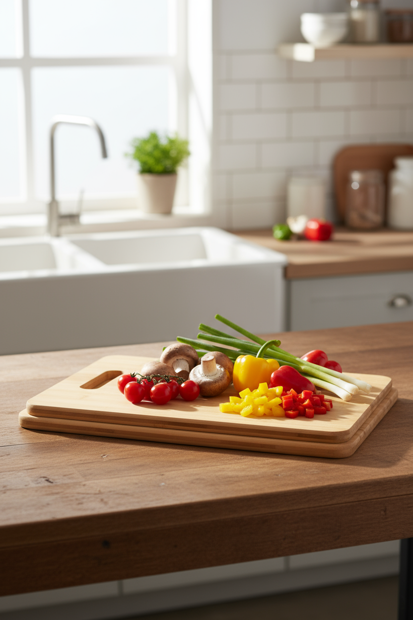 Cookinglife Schneidebrett Set Bambus 2-teilig
