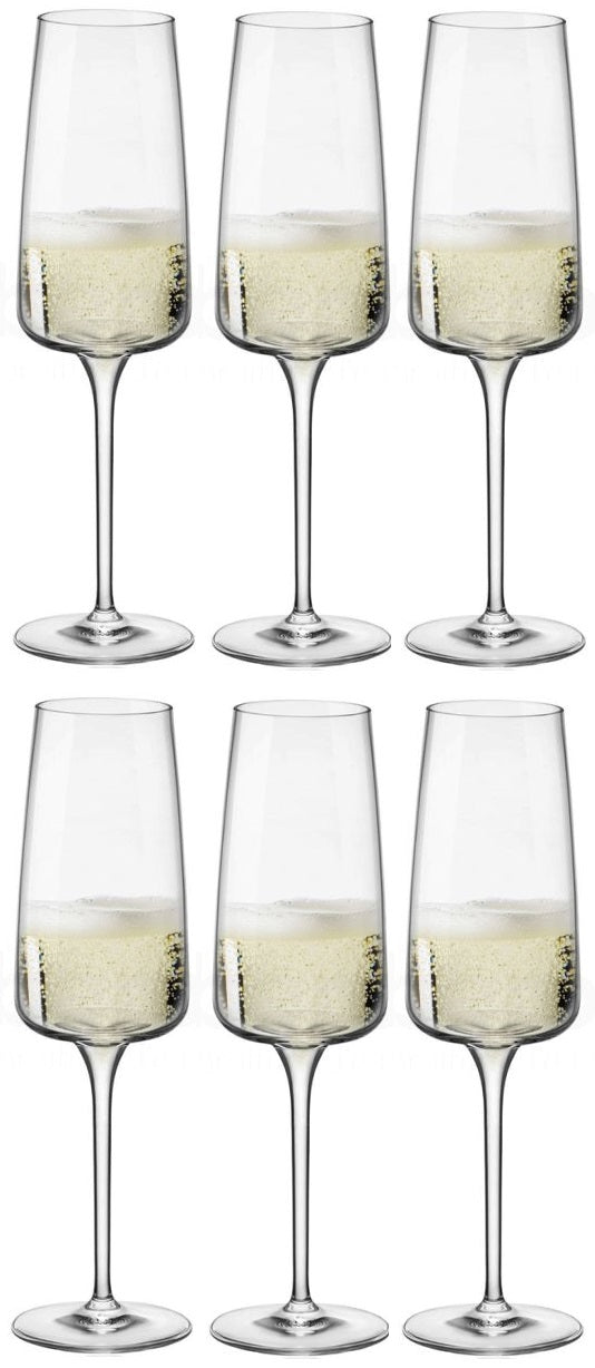 Bormioli Rocco Champagnergläser - Flöten - Nexo - 240 ml - 6 Stück