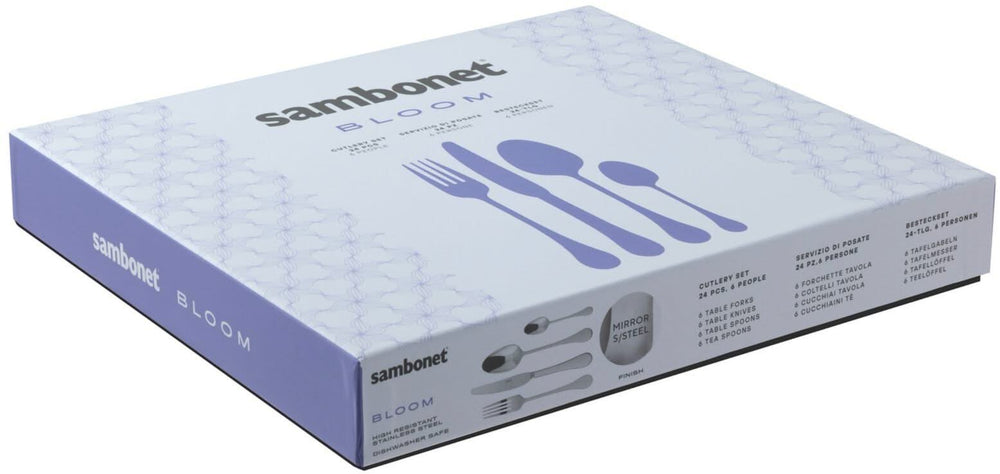 Sambonet Besteckset Bloom - Edelstahl - Monoblock - 24-teilig / 6 Personen