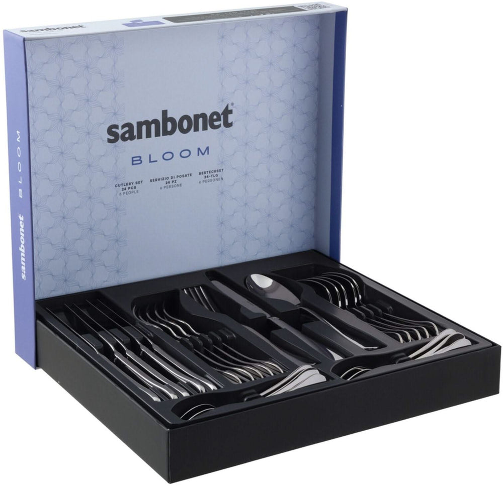 Sambonet Besteckset Bloom - Edelstahl - Monoblock - 24-teilig / 6 Personen