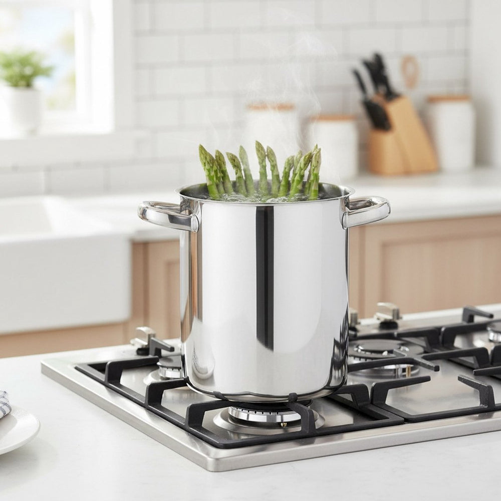 Cookinglife Spargeltopf / Pastatopf Edelstahl - ø 14 cm / 3.2 Liter