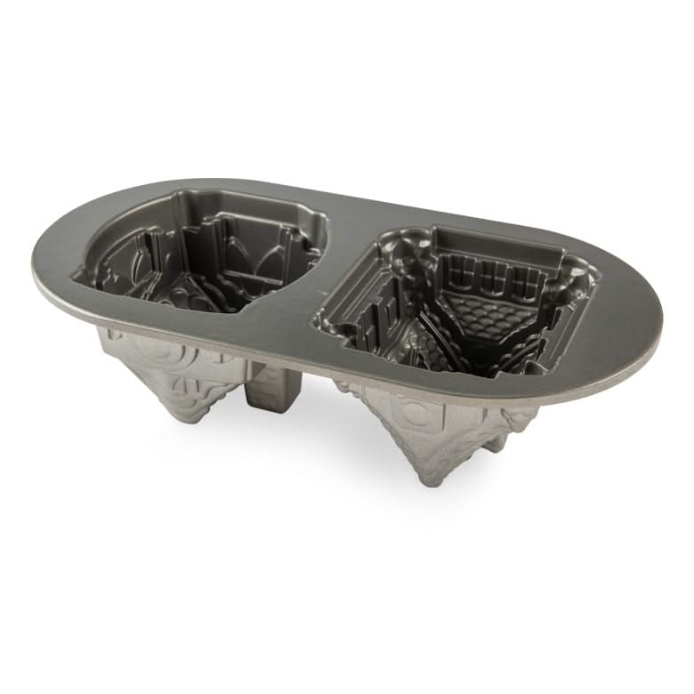 Nordic Ware Kuchenform Lebkuchenhaus Duet Silber - Aluguss - 32 x 17 cm