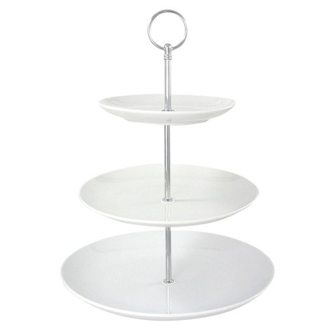Cookinglife Etagere / Servierturm Food for Fun ø 16, 21 &amp; 26 cm - 3-stöckig - 34 cm hoch