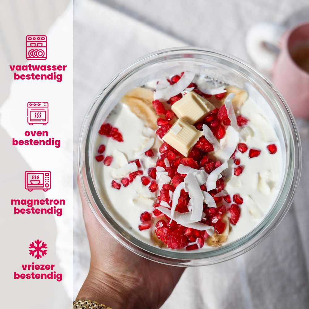 Sareva Gläser Auflaufformen / Frischhaltedose Cook & Fresh - Rund - 3-teilig