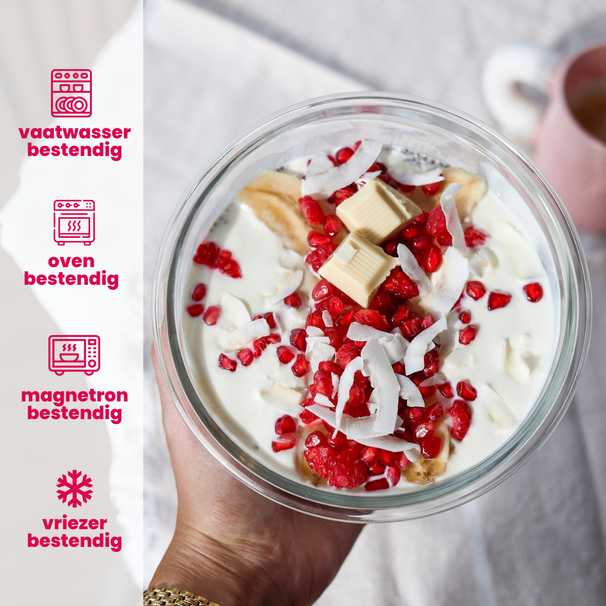 Sareva Gläser Auflaufformen / Frischhaltedose Cook & Fresh - Rund - 3-teilig
