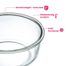 Sareva Gläser Auflaufformen / Frischhaltedose Cook & Fresh - Rund - 3-teilig
